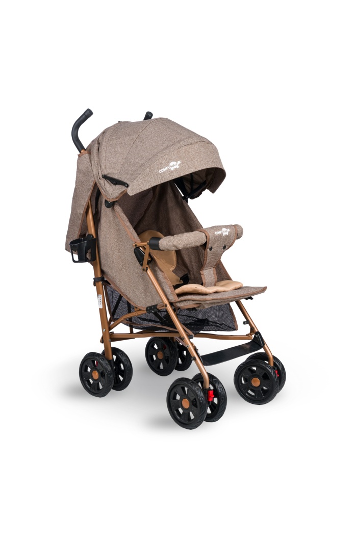 Comfymax Tam Yatar Baston Bebek Arabası – Wood Brown