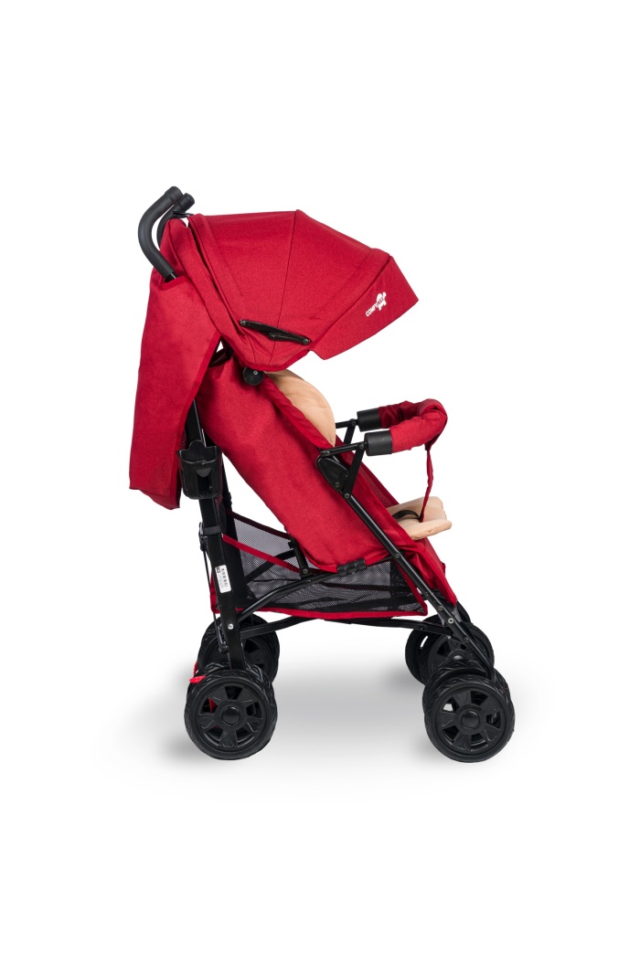 Comfymax Tam Yatar Baston Bebek Arabası – Dark Red