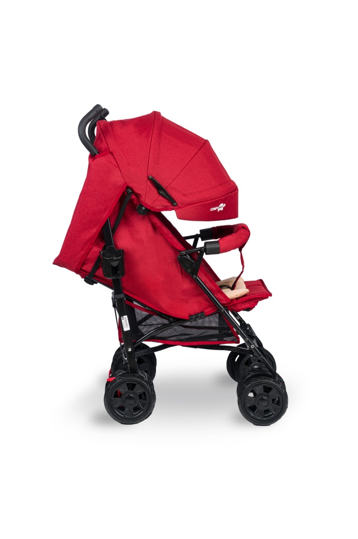 Comfymax Tam Yatar Baston Bebek Arabası – Dark Red