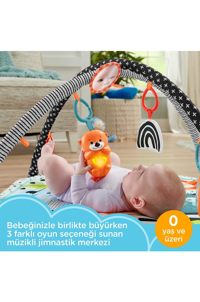 Fisher Price Neşeli Hayvanlar 3ü 1 Arada Jimnastik Merkezi Oyun Halısı