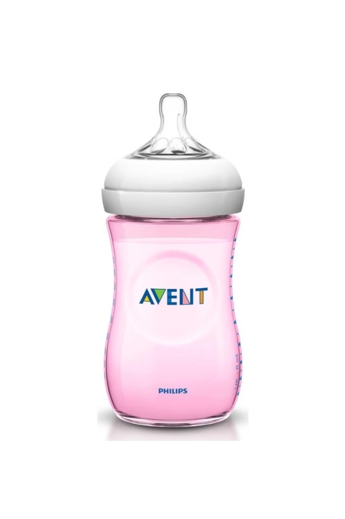 Avent Natural PP Biberon 260 ml - Pembe