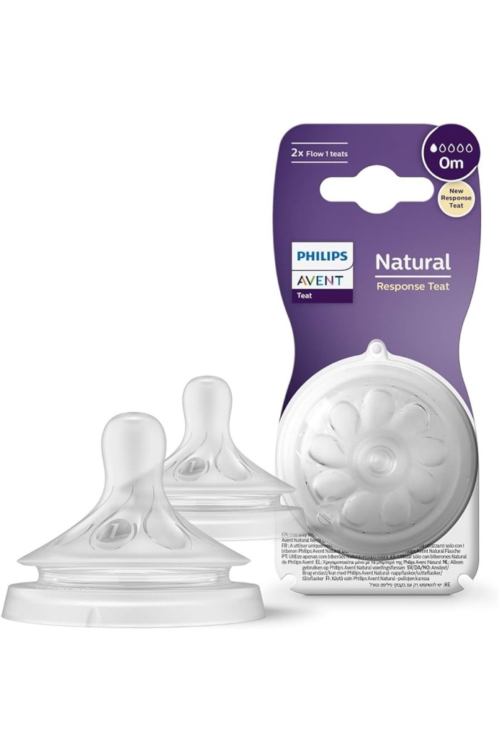 Philips Avent Natural Response 2li Biberon Emziği, 1 Numara, 0 Ay+