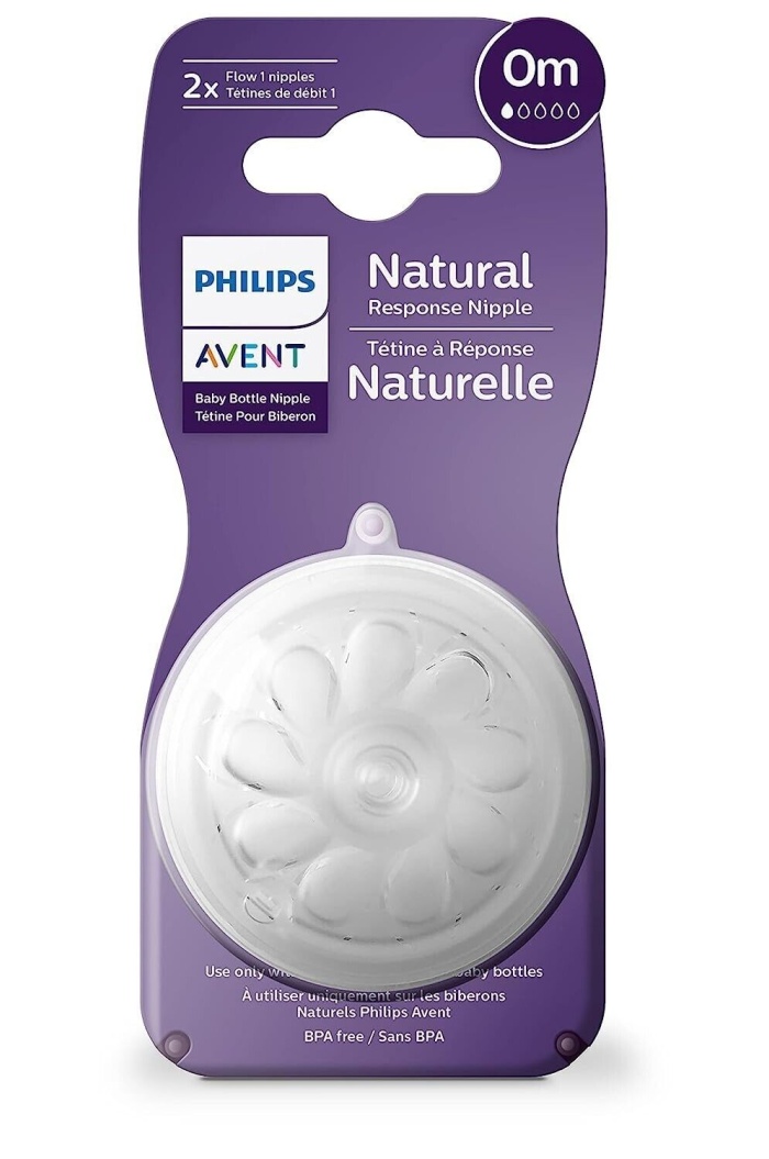 Philips Avent Natural Response 2li Biberon Emziği, 1 Numara, 0 Ay+