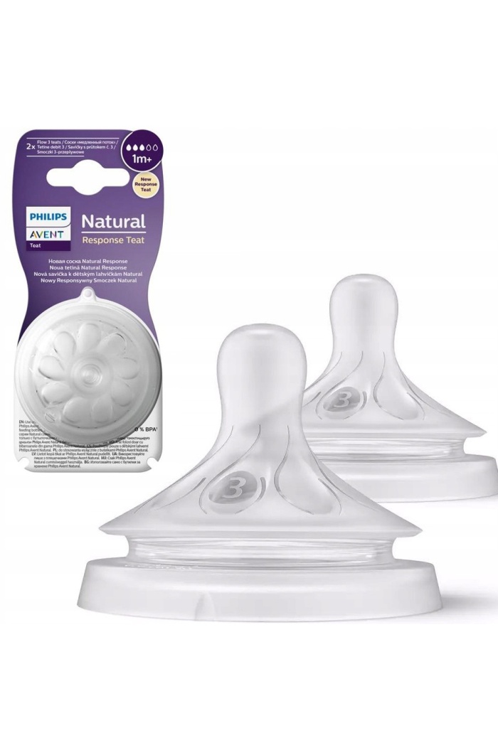 Philips Avent Natural Response 2li Biberon Emziği, 3 Numara, 1 Ay+