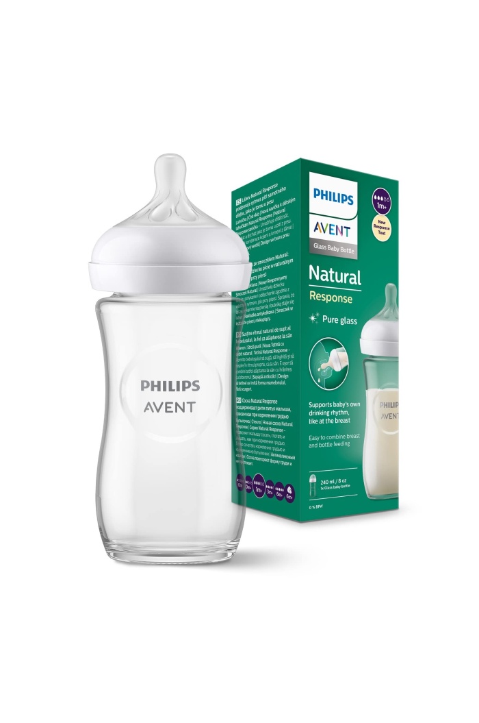 Philips Avent Natural Response Cam Biberon 1 Ay+ 240 ml, Tepkili Biberon Emziği SCY933/01