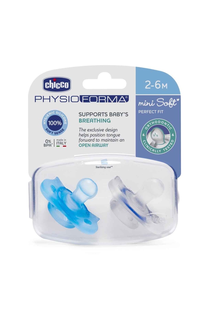 Chicco PhysioForma Mini Soft 2li Emzik 2-6 Ay Erkek