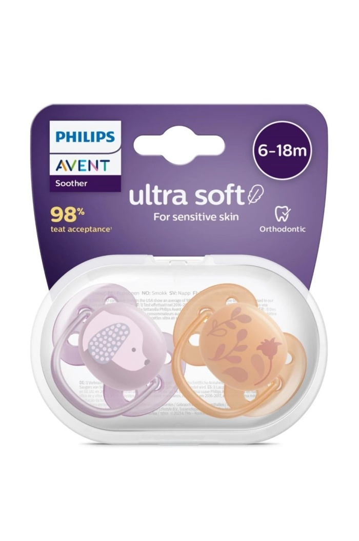 Philips Avent Ultra Soft Yumuşak 2li Emzik 6-18 Ay - SCF091/18