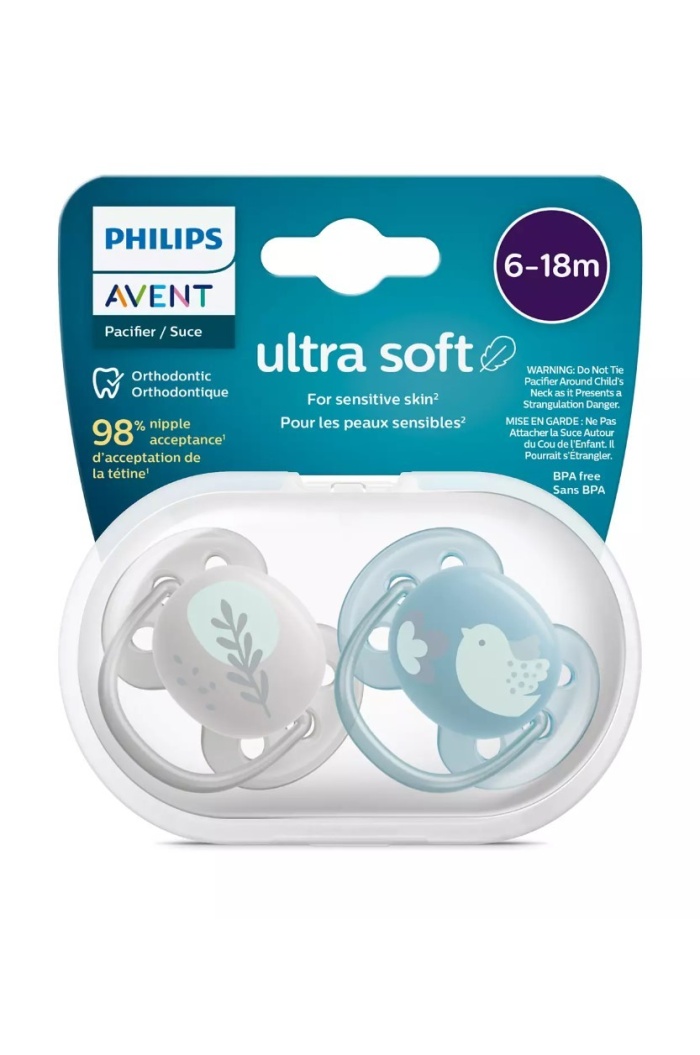 Philips Avent Ultra Soft Yumuşak 2li Emzik 6-18 Ay - SCF091/15