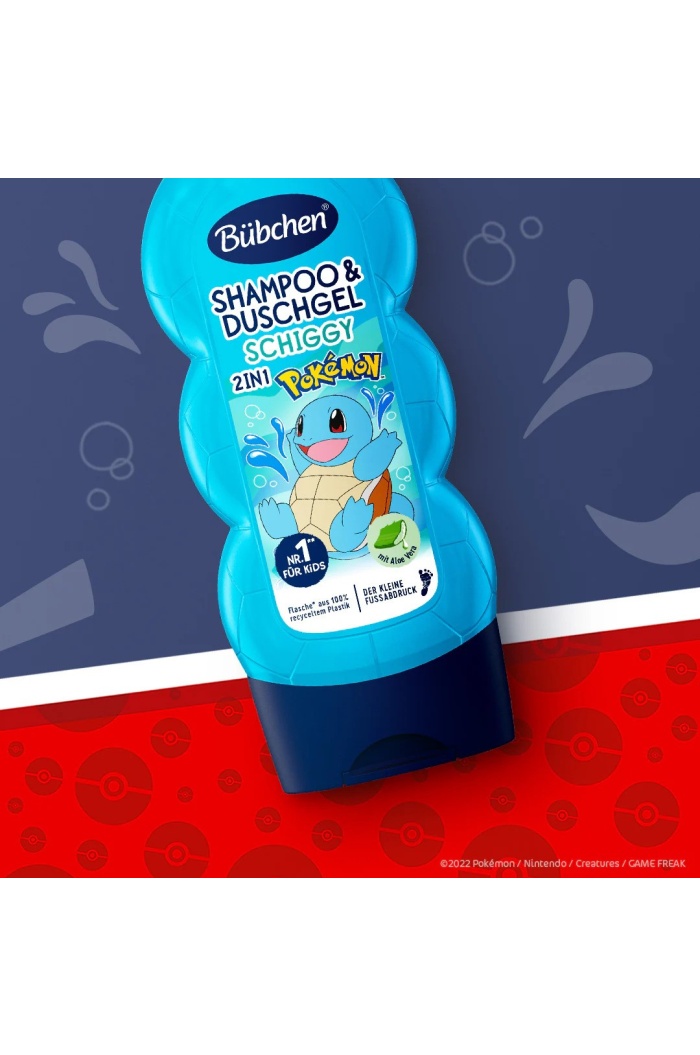 Bübchen Çocuk Şampuan&Duş Jeli 2 in 1 Pokemon Schiggy 230 ml