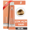 COLORİNN PROFESSİONAL TÜP SAÇ BOYASI 9 ÇOK AÇIK SARI 60 ML (PAKET 3 ADET)