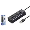 Platoon PL-5714 4 Port Usb 2.0 Çoklayıcı Hub Anahtarlı Işıklı On Off Düğmeli