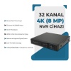 J-TECH J-O32NVR 4K 32 Kanal Network Video 8MP NVR IP Kamera Güvenlik Kayıt Cihazı