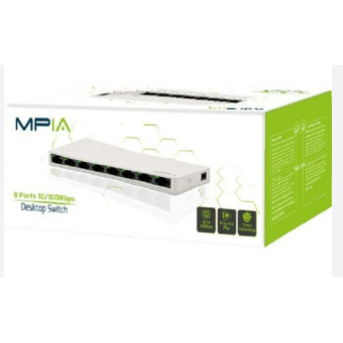 MPiA S-8 8 Port Ethernet Swich 10/100MBPS