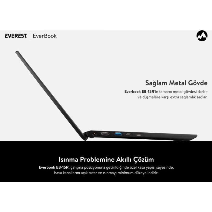 Everest Everbook Core i5 1135G7 32GB RAM 500GB M.2 SSD 15.6 iPS Usb 3.2 RGB Klavye Laptop EB-15R