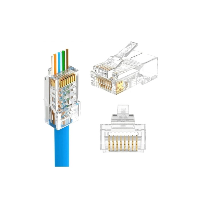 RJ45 RJ-5547 Cat6 Yeni Nesil Delikli Jack Konnektör 10 Adet