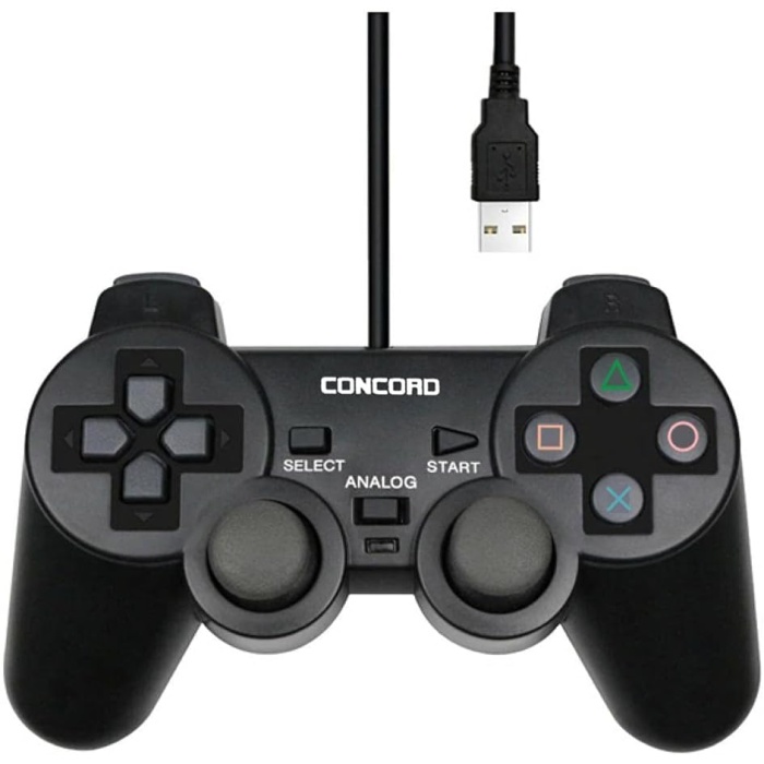 Concord C-850 Titreşimli USB Kablolu Joystick Gamepad Oyun Kolu Bilgisayar Masaüstü Laptop Uyumlu