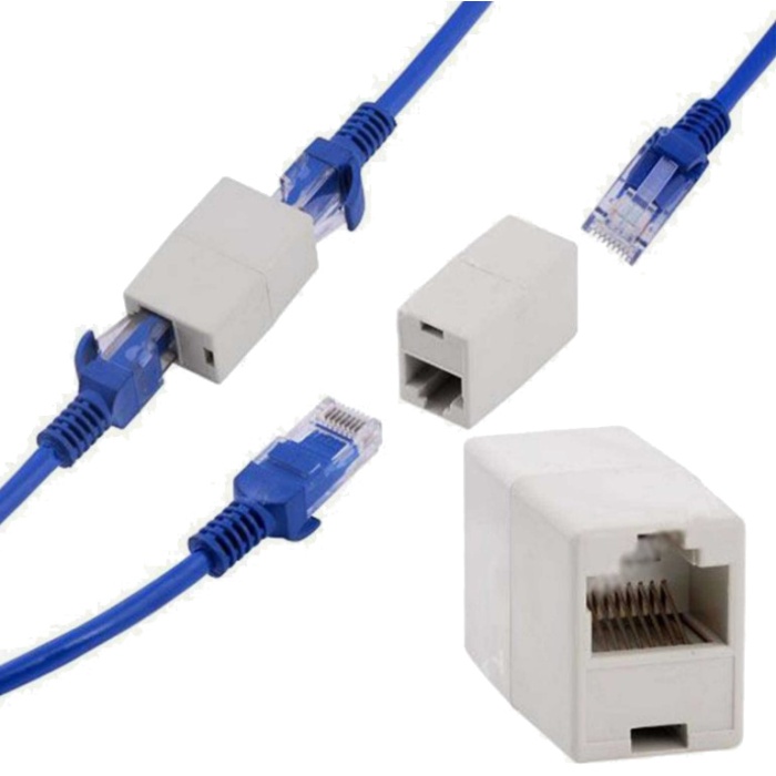 RJ45 Adsl Kablo Uzatma Aparatı Ek Cat5 Cat6 Ara (Köprü) Barel Birleştirici Konnektör