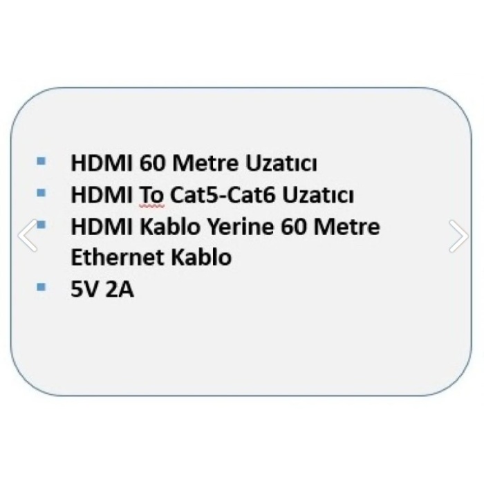 Concord HDE Hdtv Extender HD 4K HDMI to CAT5-CAT6 Extender 60 Metre Uzatıcı