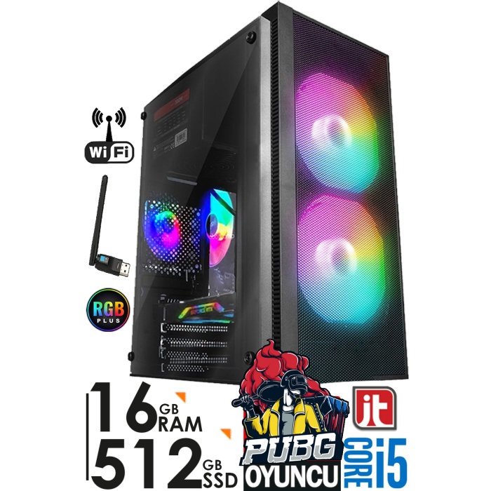 J-TECH G399 i5 11400F 4.40GHz 16GB RAM 512GB SSD 4GB GT730 E.KARTI 27 CURVED Oyuncu Bilgisayarı