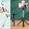 EÇB Kendiliğinden Işıklı Masaüstü Tripod Olabilen Telefon Tutuculu Kablosuz Kumandalı Selfie Çubuğu