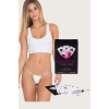 Sexi Görselli Oyun Kartı Kama Sutra Beyaz Yanları Şeffaf İp Tanga Külot model İkili Setmodel BK1006