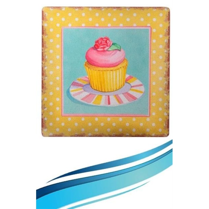 EÇB Decotown Duvar Panosu 40*40 Cup Cake Muffin Motifli Duvar Süsü