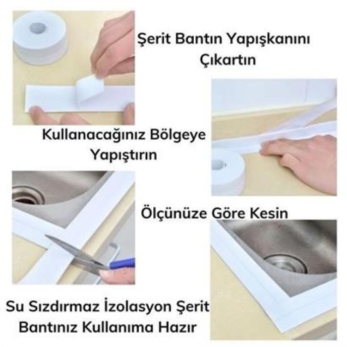 EÇB Su Sızdırmaz  Banyo Mutfak Lavabo Küvet İzolasyon Şerit Bant