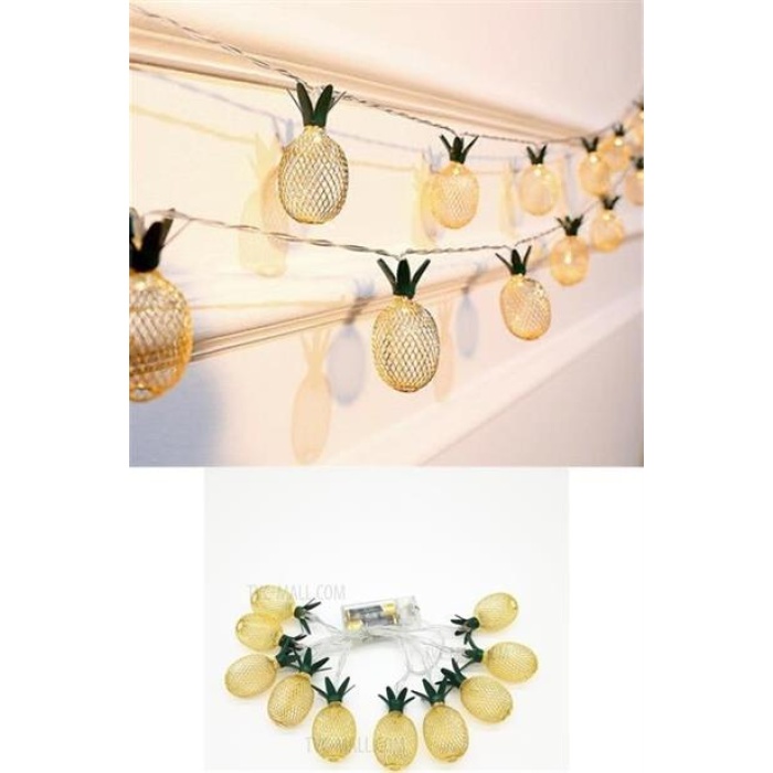 EÇB Dekoratif Pilli Pineapple Ananas Pilli Şerit Led Işık (1 Metre)