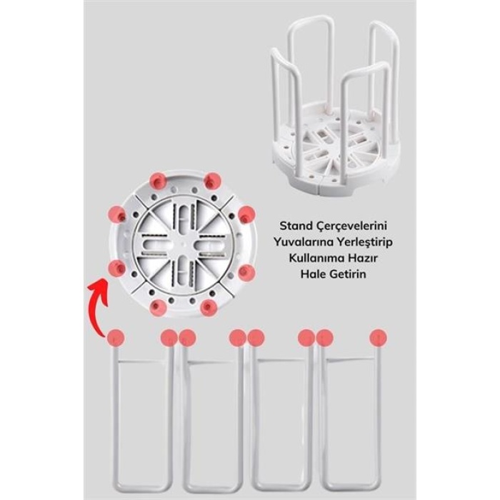 EÇB Tabak Bardak Kase Standı Bulaşık Kurutma Tutucu Mutfak Düzenleyici Organizatör