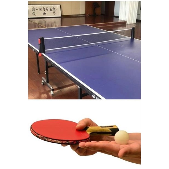 EÇB Masa Tenisi Spor ve Eğitim Seti Tüm Masalara Uyumlu Portatif File ve Ping Pong Ekipmanları