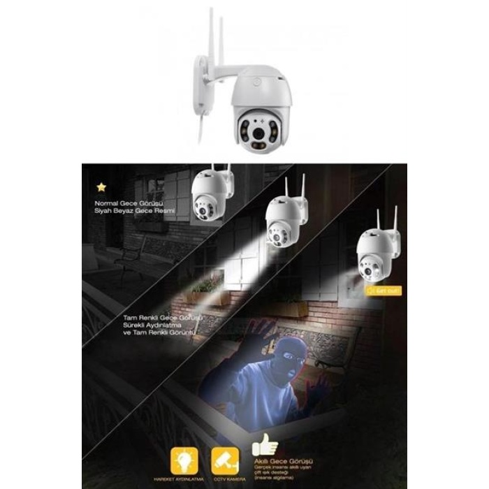 EÇB 20 MP HD Lens İç Dış Mekan Suya Danıklı IP Wifi Network Güvenlik Kamerası Wifi Kamera