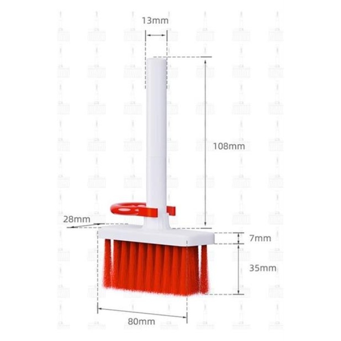 EÇB Çok Amaçlı Kırmızı Hassas Fırça Başlıklı  Bilgisayar Laptop Temizleme Fırçası