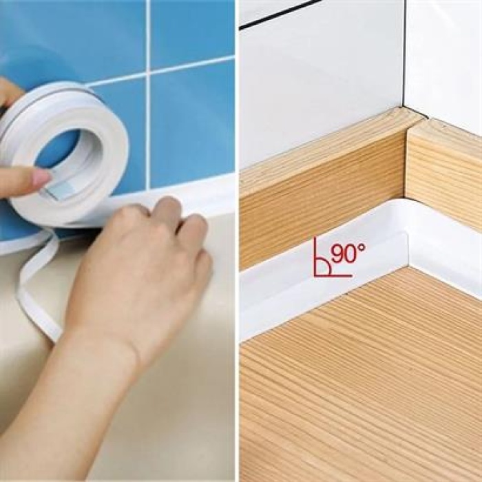 EÇB  Su Sızdırmaz Banyo Mutfak Lavabo Küvet İzolasyon Şerit Bant,Lavabo Kenar Bandı 3.2 mt x 38 mm