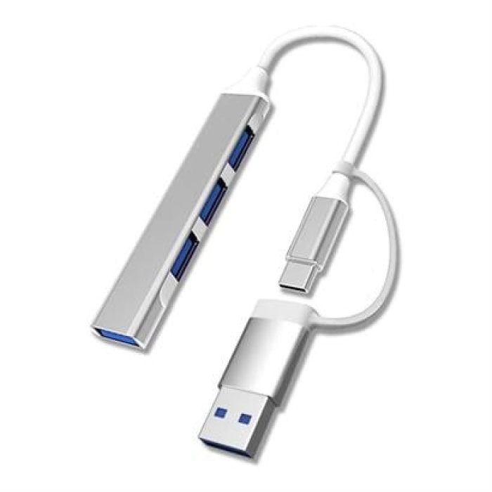 EÇB 4 Portlu Bağlantı İstasyonu Ultra İnce USB Bölücü TYPE-C tipi Çoklu Arayüz Adaptörü Multi Usb Çoklayıcı