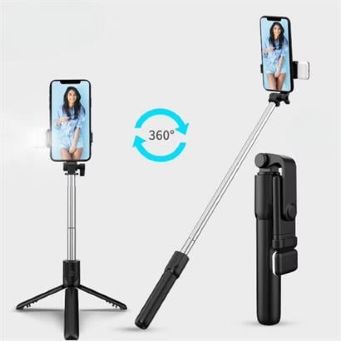 EÇB Kendiliğinden LED Işıklı Kumandalı Uzayabilen Selfie Çubuğu,Masa Üstü Tripod