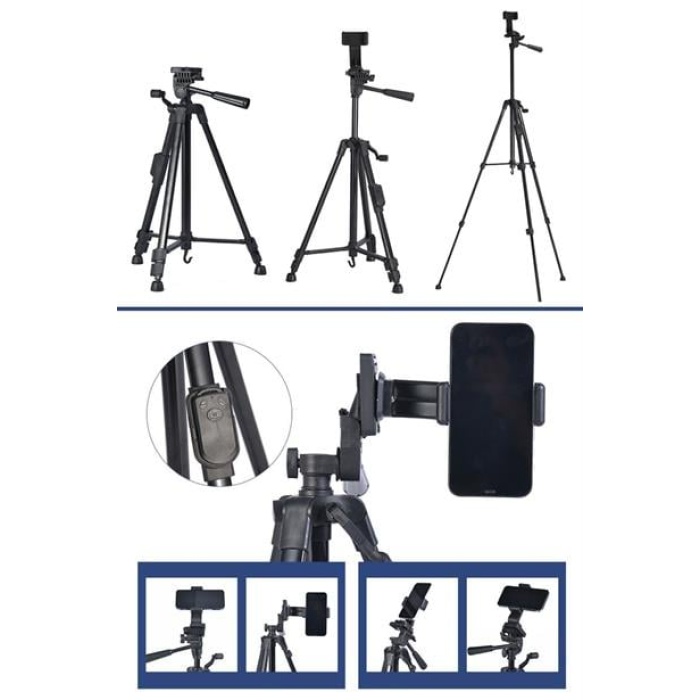 EÇB Telefon ve Fotoğraf Makinası Takılabilen Bluetooth Kumandalı 146 cm Tripod