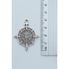 Viking Vegvisir Pusula  Gümüş Kaplama Düz Zincir Kolye