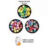 90 Adet 10 mm Polimer Kil Fimo Boncuk Takı Bileklik + 5 Metre Misina Hediye - Yin Yang - Karışık - Limon