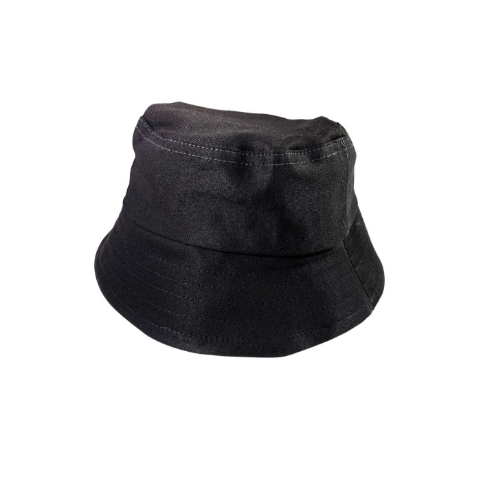 Unisex Kova Şapka Balıkçı Şapka Bucket Hat Siyah