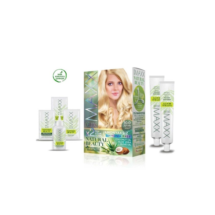 2 Paket Natural Beauty Amonyaksız Saç Boyası 10.0 Açık Sarı