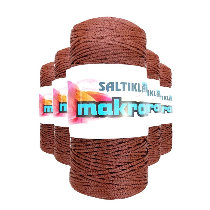 5 Adet Polyester Makrome İpi 2060 Taba 100 gr