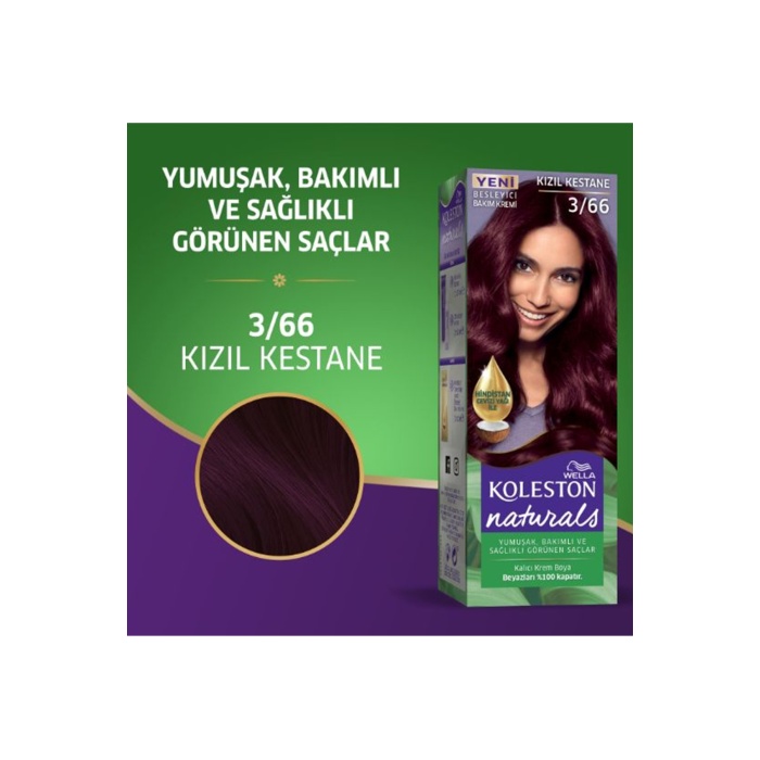 Naturals Saç Boyası Kızıl Kestane 3/66 2x Paket