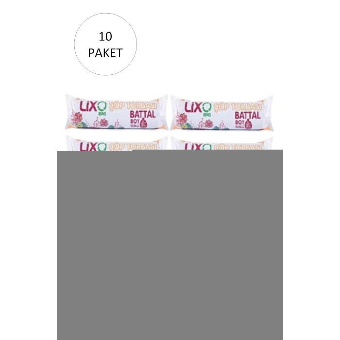 Battal Boy Çöp Torbası 75 x 90 cm 10 Lu Rulo x 10 Paket = 100 Adet (Mavi)