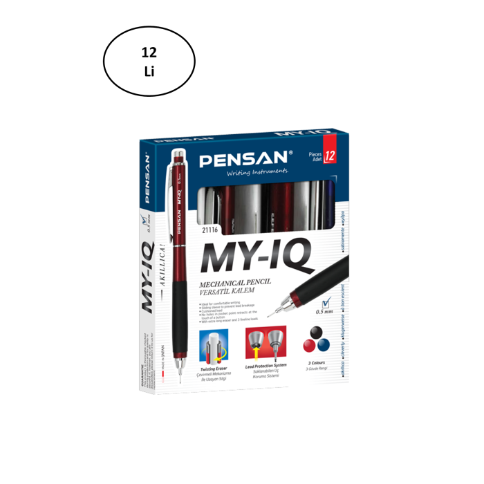 Pensan My Iq 0.7 Mm Versatil Kalem 12li