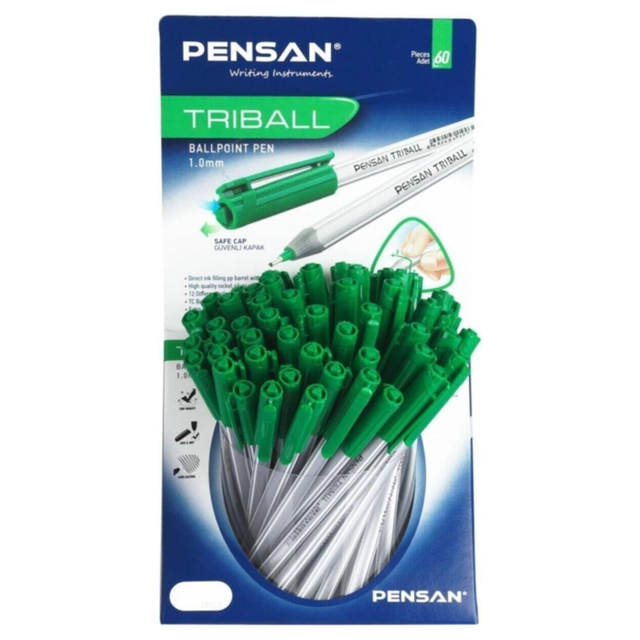 Pensan Triball Tükenmez Kalem Yeşil 60lı