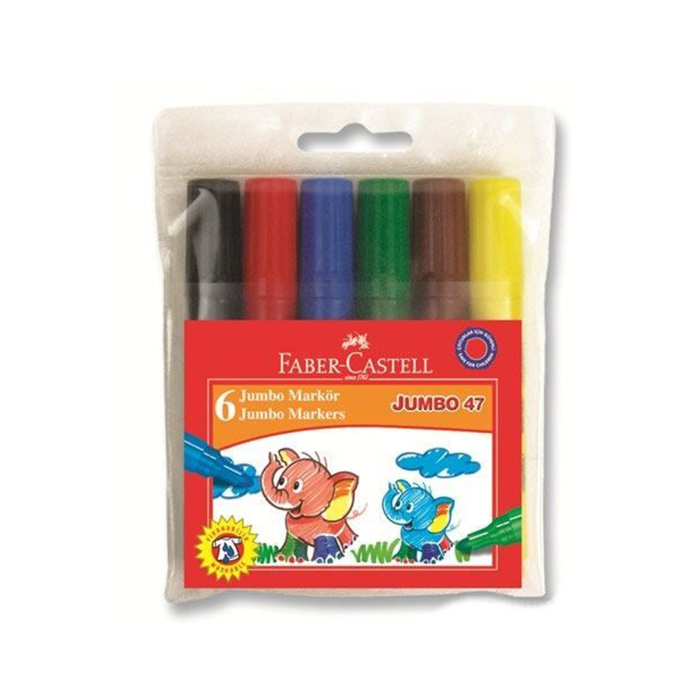 Faber Castell Fc Jumbo 47 Markör 6lı Poşet