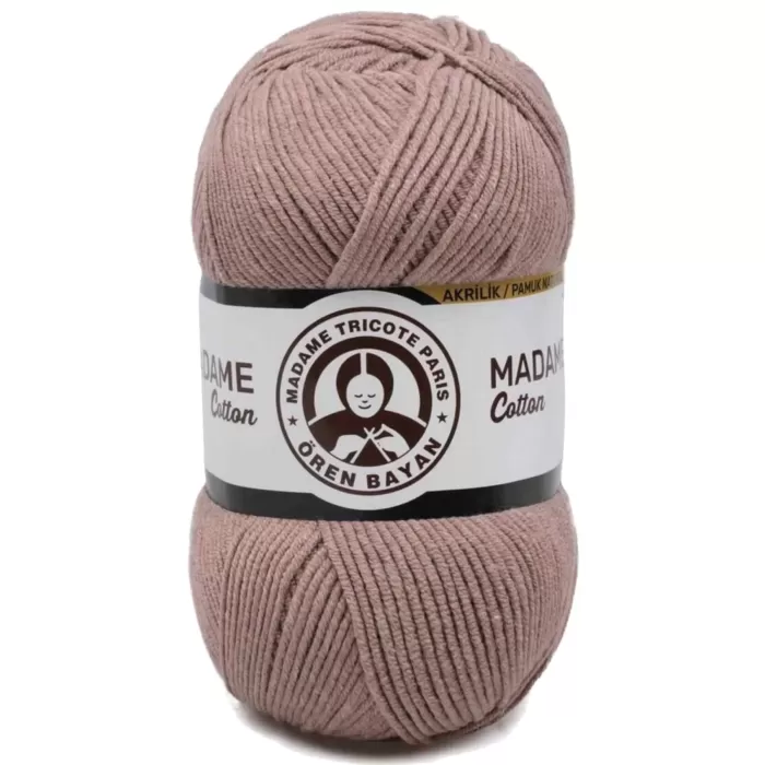 1 Adet Madame Cotton El Örgü İpi Yünü 100 gr 057 Açık Kahve