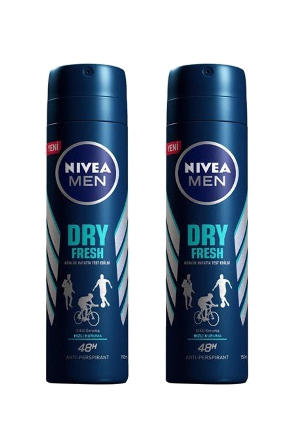 2 Adet Deo Sprey Erkek Deodorant Dry Fresh Pudrasız 150 ml