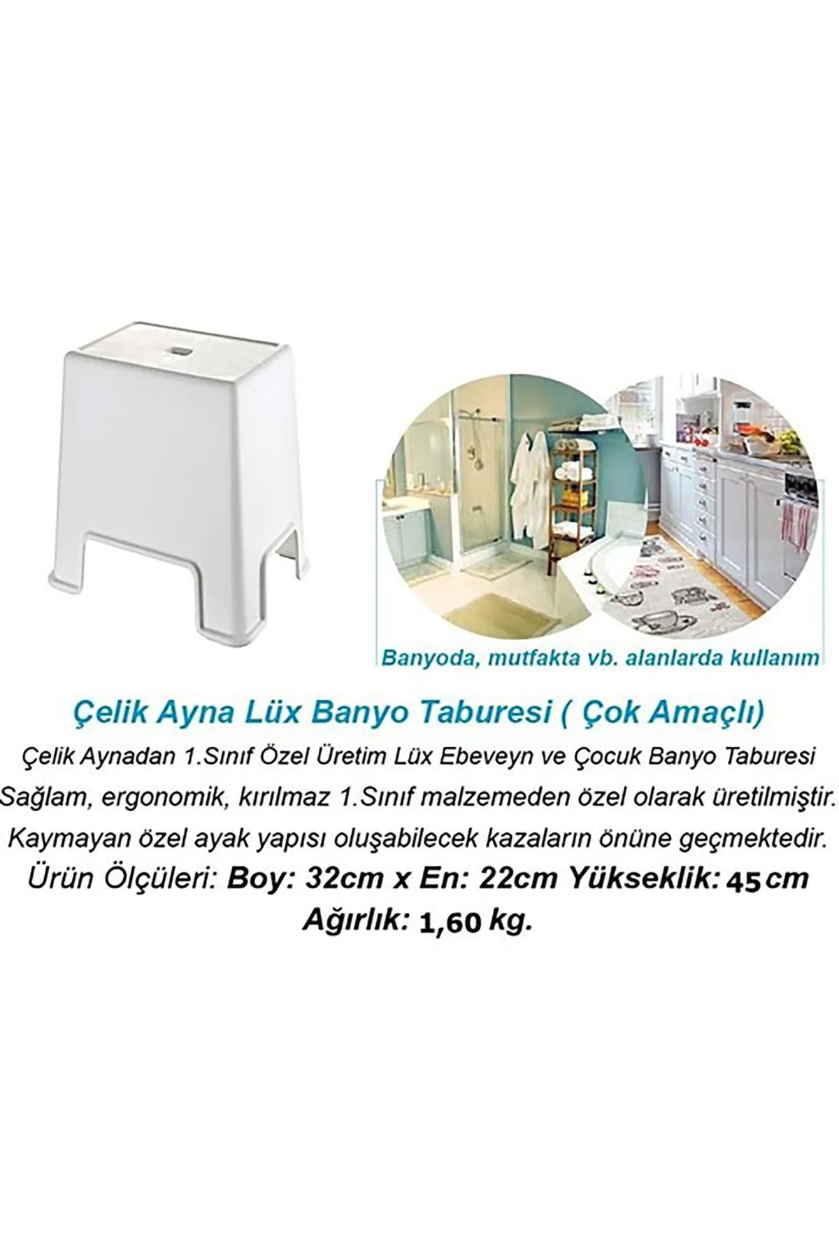 Büyük Boy Banyo Taburesi