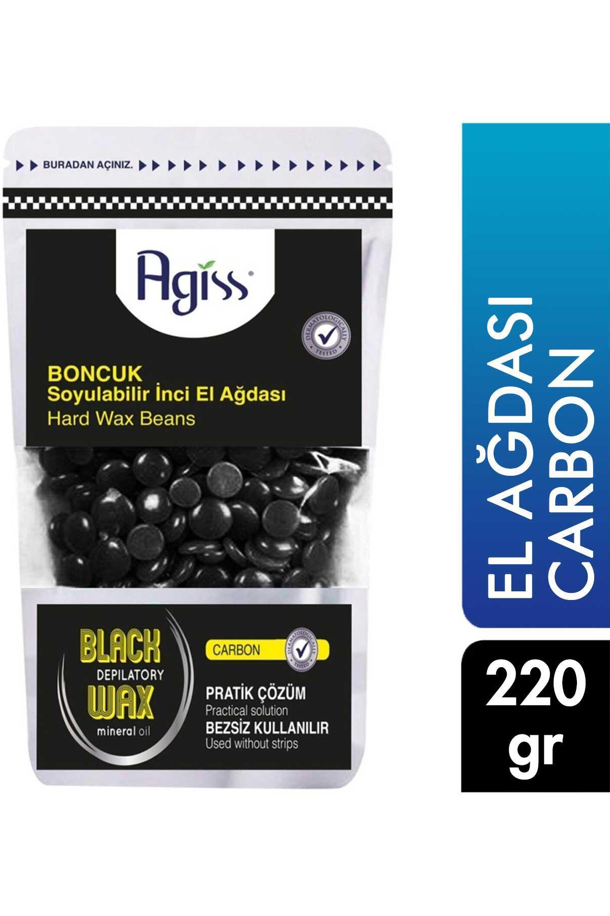 Agiss Boncuk Soyulabilir El Ağdası Carbon Tüm Ciltler İçin 220 Gr